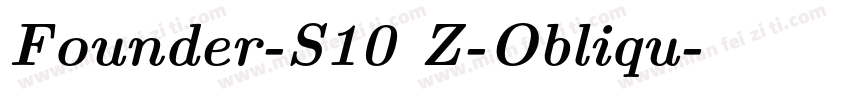 Founder-S10 Z-Obliqu字体转换